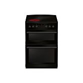 Amica AFC6550BL 60Cm Double Electric Cooker With Ceramic Hob In Black