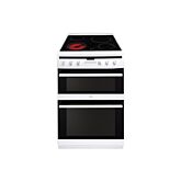 Amica AFC6550WH 60Cm Double Electric Cooker With Ceramic Hob In White