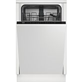 Beko DIS15020 81.8Cm Intergrated Slimline Dishwasher With 5 Programmes, Quickwash Features, Removabl
