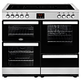 Belling 444444085  100E 99.6cm Electric Rangecooker with Triple Oven and Ceramic Hob - Stainless Steel