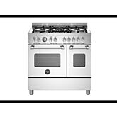 Bertazzoni MAS95C2EXC Master 90cm Range Cooker Twin Oven Dual Fuel Stainless Steel