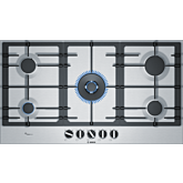 Bosch PCR9A5B90 90cm, 5 burners, 5kW Wok burner, FlameSelect, Cast Iron supports, Star layout
