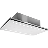 Caple CE1122WH stainless steel trim with white glass panels, 2 LED strip lights, remote control, 110