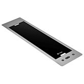 Caple DD522BK stainless steel frame and black glass panel, twin side extraction, illuminated touch c