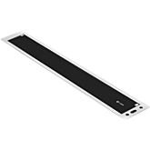 Caple DD903BK stainless steel and black glass, 'flip' only operation, low profile, light, illuminate