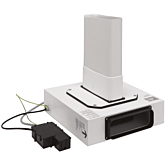 Caple DDMEXT28 behind plinth installation, **478 to 559m3/h, **B to C energy, for Downdraft hoods on
