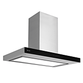Caple ZC922 Zodiac, stainless steel and black glass, illuminated touch controls, LED lights, 587m3/h