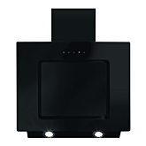 CDA EVA60BL Angled extractor, Ducted/re-circulating, LED lights, TC, black