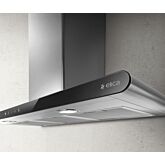 Elica GALAXY-LED-BLK 80Cm Galaxy Led Stainless Steel/Black Glass Chimney Cooker Hood