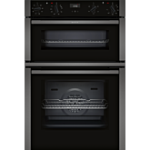 Neff U1ACE2HG0B 59.4Cm Black With Graphite Trim Built In Electric Double Oven With Led Display And E