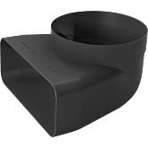 Neff Z861SI1 90° Adaptor / Converter flat to round  (Ø 150mm). Ducting component outlet size: 222 mm