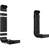 Siemens HZ9VDSB1 Flat channel 90º horizontal bend, for worktop depth minimum 65cm.  Ducting componen