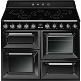 Smeg TR4110IBL2 110cm Electric Rangecooker with Triple Oven and Induction Hob - Black