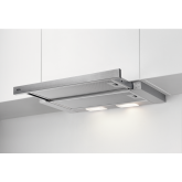 AEG DPB3632S 
60cm Silver Pull Out Hood, Mechanical Push Buttons, 3 Speeds, LED Lighting, Charcoal 