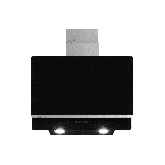 Amica AEA60BL 60cm angled extractor, 3 speeds, LED light, TC, timer, black glass