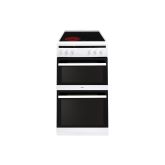 Amica AFC5100WH 50Cm Twin Cavity Electric Cooker With Ceramic Hob In White
