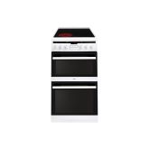 Amica AFC5550WH 50Cm Double Electric Cooker With Ceramic Hob In White