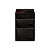 Amica AFC6550BL 60Cm Double Electric Cooker With Ceramic Hob In Black