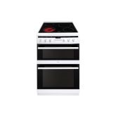 Amica AFC6550WH 60Cm Double Electric Cooker With Ceramic Hob In White