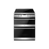 Amica AFN6550SS 60Cm Double Electric Cooker With Induction Hob In Stainless Steel