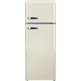 Amica FDR2213C Cream retro 144cm ff, 3 glass shelves, top mount freezer, fr164ltr, fz44ltr