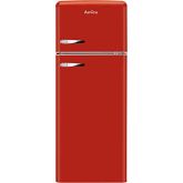 Amica FDR2213R Red retro 144cm ff,3 glass shelves, top mount freezer, fr164ltr, fz44ltr