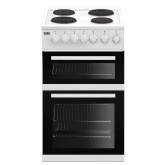 Beko EDP503W 50Cm Freestanding White Electric Double Oven With Grill Cooker, Easy Clean Doors And In
