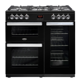Belling 444444071 Cookcentre 90DFT Dual Fuel Range Cooker - Black