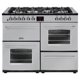 Belling 444444146  110DFT 110cm Dual Fuel Rangecooker with Double Oven and Gas Hob - Silver