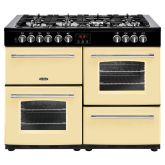 Belling 444444147  110DFT 110cm Dual Fuel Rangecooker with Double Oven and Gas Hob - Cream