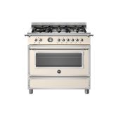 Bertazzoni HER96L1EAVT Heritage 90cm Range Cooker Single Oven Dual Fuel Ivory