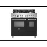 Bertazzoni MAS95C2ENEC Master 90cm Range Cooker Twin Oven Dual Fuel Matt Black