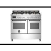Bertazzoni PRO106L2EXT Professional 100cm Range Cooker Twin Oven Dual Fuel Stainless Steel