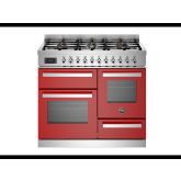 Bertazzoni PRO106L3EROT Professional 100cm Range Cooker XG Oven Dual Fuel Red