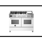 Bertazzoni PRO126G2EBIT Professional 120cm Range Cooker Twin Oven Dual Fuel Gloss White