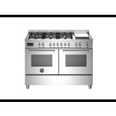 Bertazzoni PRO126G2EXT Professional 120cm Range Cooker Twin Oven Dual Fuel Stainless Steel