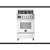 Bertazzoni PRO64L1EBIT Professional 60cm Range Cooker Single Oven Dual Fuel Gloss White