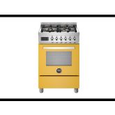 Bertazzoni PRO64L1EGIT Professional 60cm Range Cooker Single Oven Dual Fuel Gloss Yellow