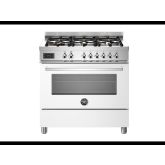 Bertazzoni PRO96L1EBIT Professional 90cm Range Cooker Single Oven Dual Fuel Gloss White