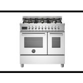 Bertazzoni PRO96L2EXT Professional 90cm Range Cooker Twin Oven Dual Fuel Stainless Steel