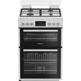 Blomberg GGRN655W  60cm Double Oven Gas Cooker with Gas Hob - White