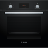 Bosch HHF113BA0B 59.4Cm Serie 2 Black Built In Electric Single Oven With 3D Hot Air, Child Lock And 