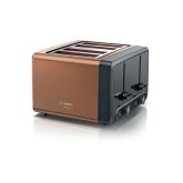 Bosch TAT4P449GB Bosch Designline Plus 4-Slice Toaster - Copper/Black 