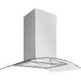 Caple CGI920/RED REDUCED HEIGHT - suitable for 2.3m ceilings, stainless steel and glass, electronic 