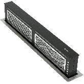 Caple DD901BK 'Push' mechanism, stainless steel and black glass, low profile, electronic push button