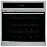 Caple WC6100GM Sense, 1 zone, H 600mm, G energy, gunmetal door, square handle, soft open/close, touc