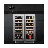 Caple WI6234 Classic undercounter, 2 side by side zones, W 595mm, suitable for 100-150mm plinth, G e