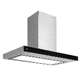 Caple ZC922 Zodiac, stainless steel and black glass, illuminated touch controls, LED lights, 587m3/h