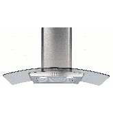 CDA ECP82SS Curved glass extractor, Ducted/re-circulating, LED lights,SS