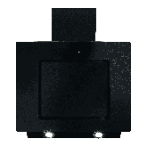 CDA EVA60BL Angled extractor, Ducted/re-circulating, LED lights, TC, black